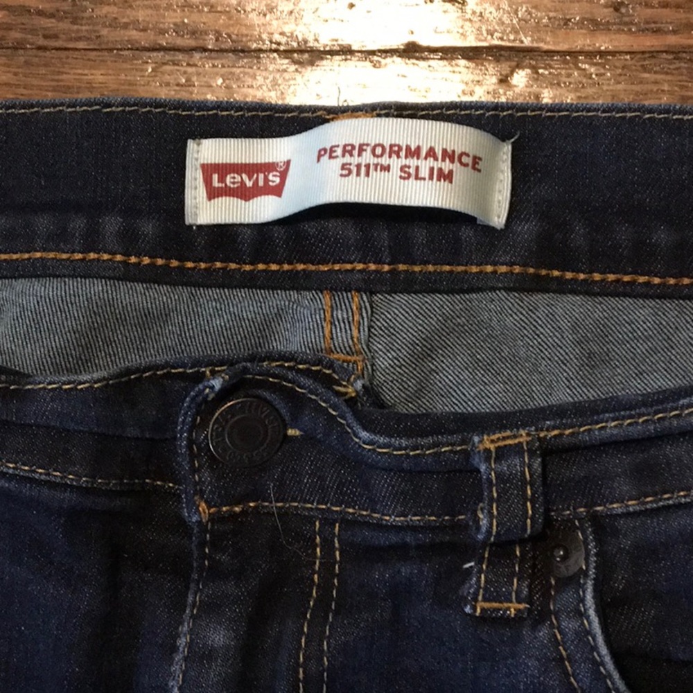 Women's Performance 511 Levi’s Slim 16R W28 x L28 Denim Jeans Black Label Levis - Picture 4 of 9
